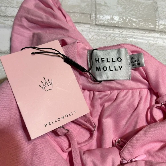 Hello Molly Girly Mood Mini Dress Pink - Picture 7 of 9